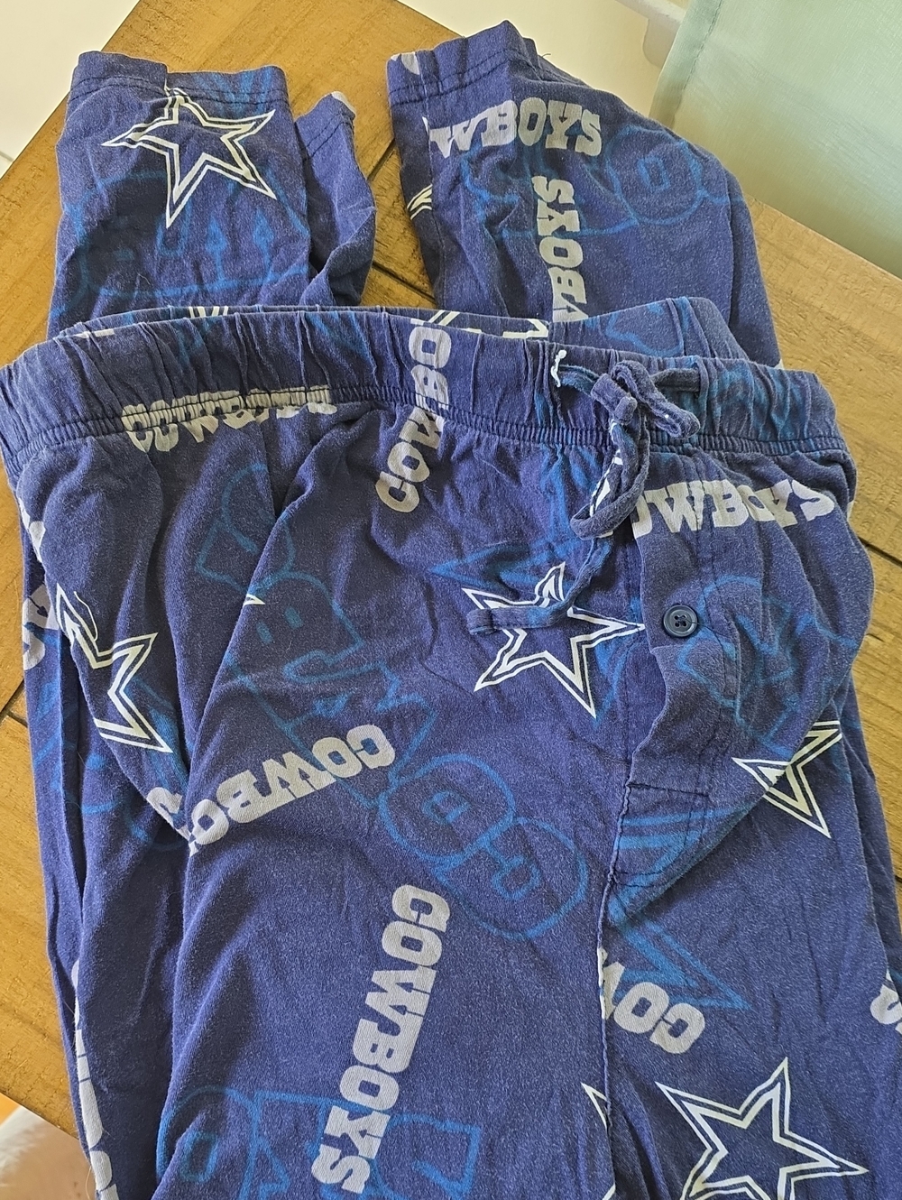 NFL Cowboys Navy & White Logo Men's Joggers